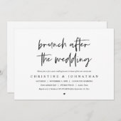 Uitnodiging voor brunch na het huwelijk (na de bru (Voorkant / Achterkant)