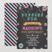 Uitnodiging voor bubbel feestje (Voorkant / Achterkant)