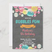 Uitnodiging voor bubbels feestje (Voorkant)