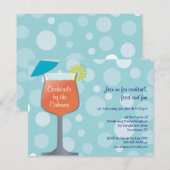 Uitnodiging voor Bubble Umbrella Drink Party (Voorkant / Achterkant)