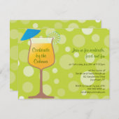 Uitnodiging voor Bubble Umbrella Drink Party (Voorkant / Achterkant)