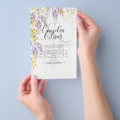 Uitnodiging voor budget bloemen bruiloft Wisteria  Flyer (Hand)