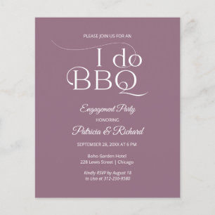 Uitnodiging voor Budget I DO BBQ Engagement Party
