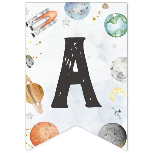 Uitnodiging voor buitenruimtevaart op zaterdag, pl vlaggetjes (Derde vlag)