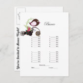 Uitnodiging voor Bunco Post Card (Voorkant / Achterkant)