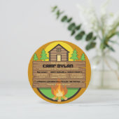 Uitnodiging voor CAMP Bat Mitzvah Bar Mitzvah ROND (Staand voorkant)