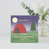 Uitnodiging voor Camping Party (Staand voorkant)