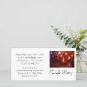 Uitnodiging voor Candle Party-foto (Staand voorkant)
