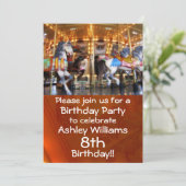 uitnodiging voor carrouselfeest (Staand voorkant)