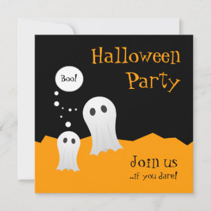 Uitnodiging voor Cartoon-geesten Halloween-partij