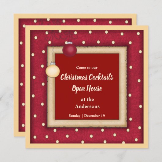 Uitnodiging voor Casual kerstfeestdagen in het lan (Voorkant / Achterkant)