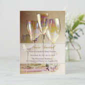 Uitnodiging voor Champagne (Staand voorkant)