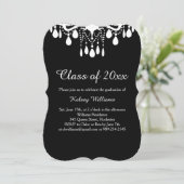 Uitnodiging voor Chandelier Crystals Graduation Pa (Staand voorkant)