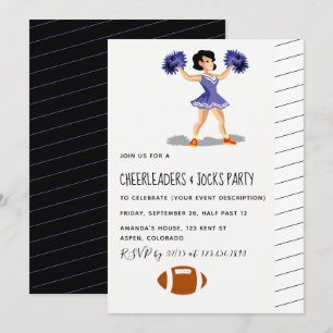Uitnodiging voor cheerleaders en sportersfeest