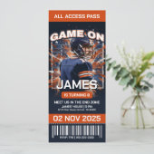 Uitnodiging voor Chicago voetbal ticket verjaardag (Staand voorkant)