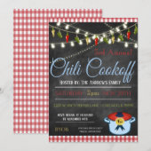 Uitnodiging voor chili kookwedstrijd (Voorkant / Achterkant)