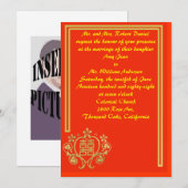 Uitnodiging voor Chinees huwelijk (Voorkant / Achterkant)