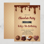 Uitnodiging voor Chocolade Hemel feest (Voorkant / Achterkant)