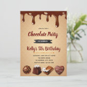 Uitnodiging voor Chocolate Heaven-feest (Staand voorkant)