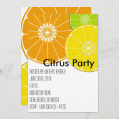 Uitnodiging voor Citrus-partij (Voorkant / Achterkant)