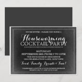 uitnodiging voor Cocktail-cocktail bij opwarming (Voorkant / Achterkant)