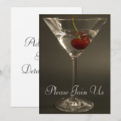 Uitnodiging voor Cocktail Martini Feestje (Voorkant / Achterkant)