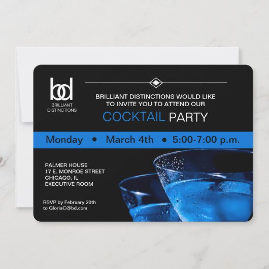 uitnodiging voor cocktail party ' s (Voorkant)