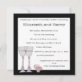 Uitnodiging voor Cocktailbuffet in Zwart-Wit (Voorkant)