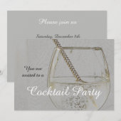  uitnodiging voor cocktailparty (Voorkant / Achterkant)