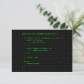 Uitnodiging voor  computerprogrammapartij (Staand voorkant)