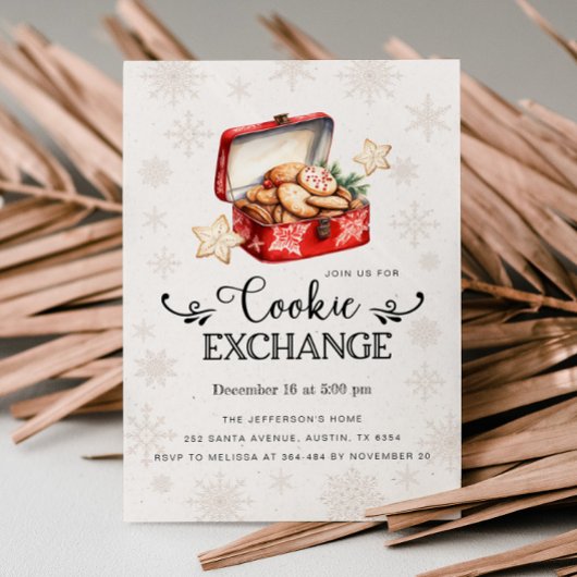 Uitnodiging voor Cookie Exchange-feest, Cookie Swa