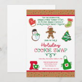 Uitnodiging voor Cookie Swap-feestje, Uitnodiging  (Voorkant / Achterkant)