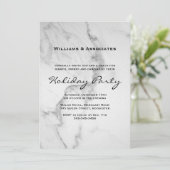 Uitnodiging voor Corporate Marble Holiday Party (Staand voorkant)
