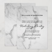 Uitnodiging voor Corporate Marble Holiday Party (Voorkant / Achterkant)