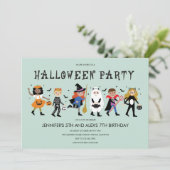 Uitnodiging voor Costume-partij Halloween (Staand voorkant)