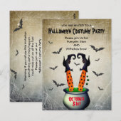 Uitnodiging voor Costume-partij Halloween (Voorkant / Achterkant)