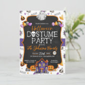 Uitnodiging voor Costume-partij Halloween (Staand voorkant)