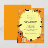 Uitnodiging voor Costume-partij Halloween (Voorkant / Achterkant)