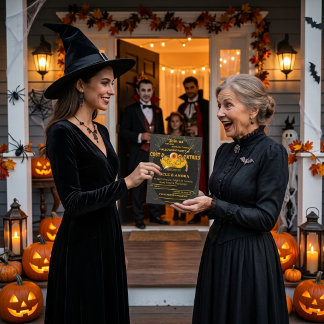 Uitnodiging voor Costumes and Mocktails Halloween-