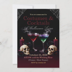 Uitnodiging voor Costuums & Cocktails Halloweenfee