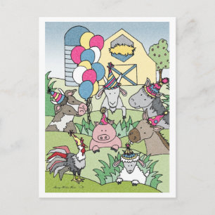 Uitnodiging voor Country Life-Birthday Party Briefkaart