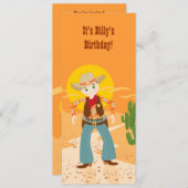 Uitnodiging voor cowboy kind (Voorkant / Achterkant)