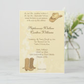 Uitnodiging voor Cowboy Wedding (Staand voorkant)