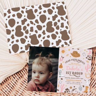 uitnodiging voor Cowgirl Birthday | 1e uitnodiging