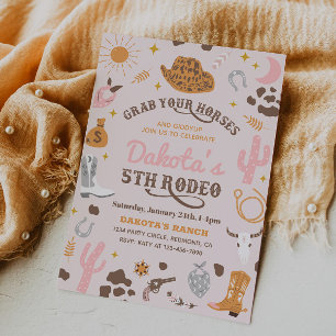 uitnodiging voor Cowgirl Birthday   5e uitnodiging