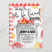 Uitnodiging voor Crawfish Kook Engagement Feest (Voorkant / Achterkant)