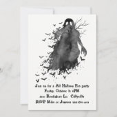 Uitnodiging voor Creepy Ghost Halloween Party (Voorkant)
