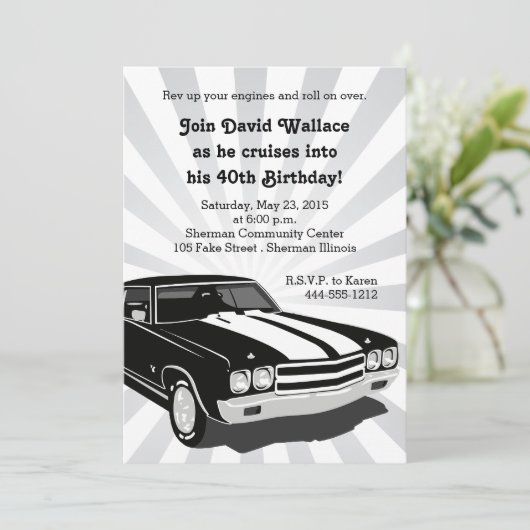 Uitnodiging voor Cruisefeestje (Staand voorkant)