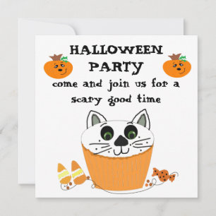 Uitnodiging voor Cupcake Halloween Feestje