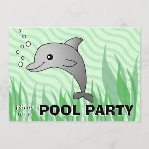 Uitnodiging voor Cute Dolphin Pool